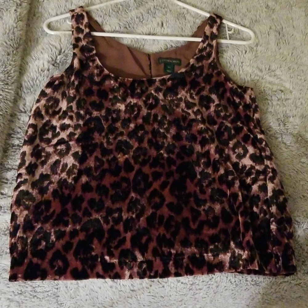 J Crew suede cheetah print top